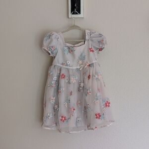 Christian Siriano Girls Special Occasion Dress Tulle Embroidered Floral 4T